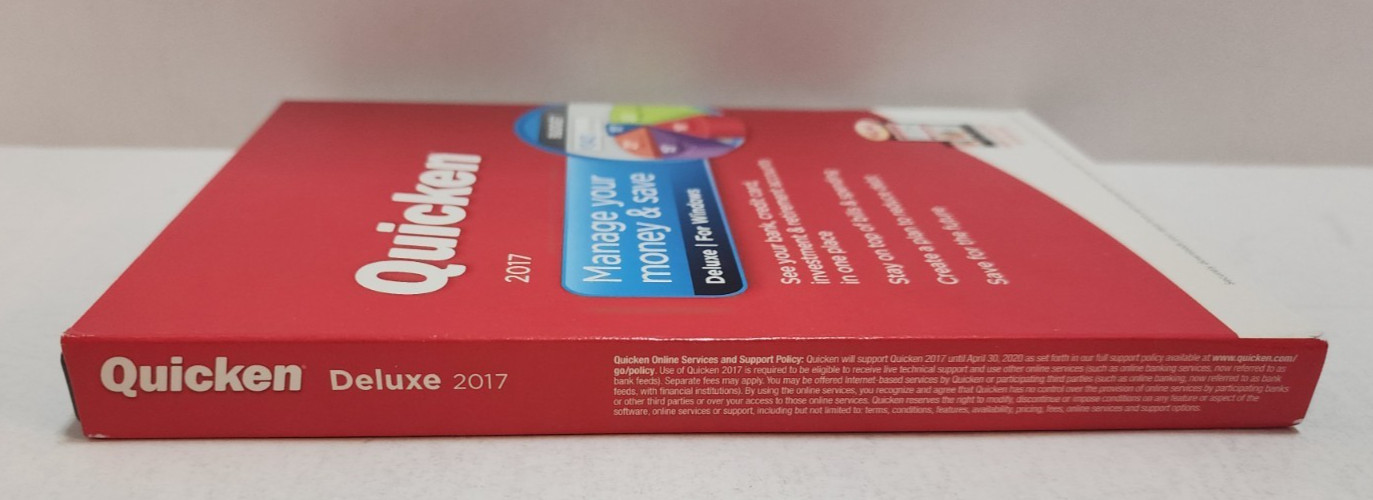 Intuit Quicken 2017 Deluxe For Windows Brand New Sealed READ BEFORE PURCHASING!!