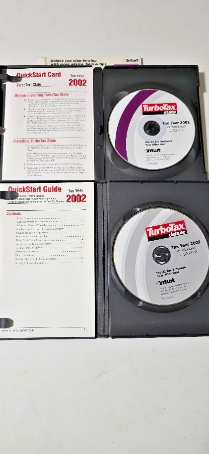 Lot Vintage Quicken TurboTax 1995-2010 (except 1997) Software Programs-15 total