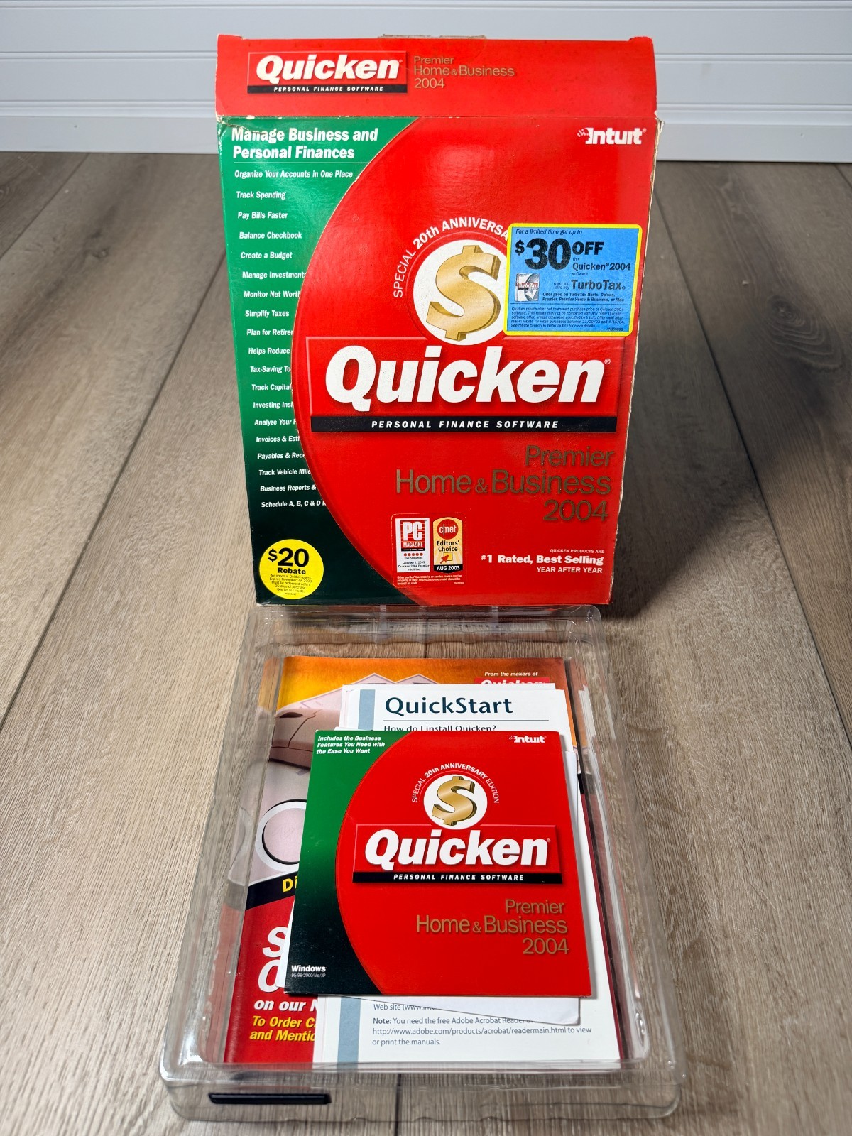 Quicken Premier Home & Business 2004 personal finance software Windows 2000, Xp