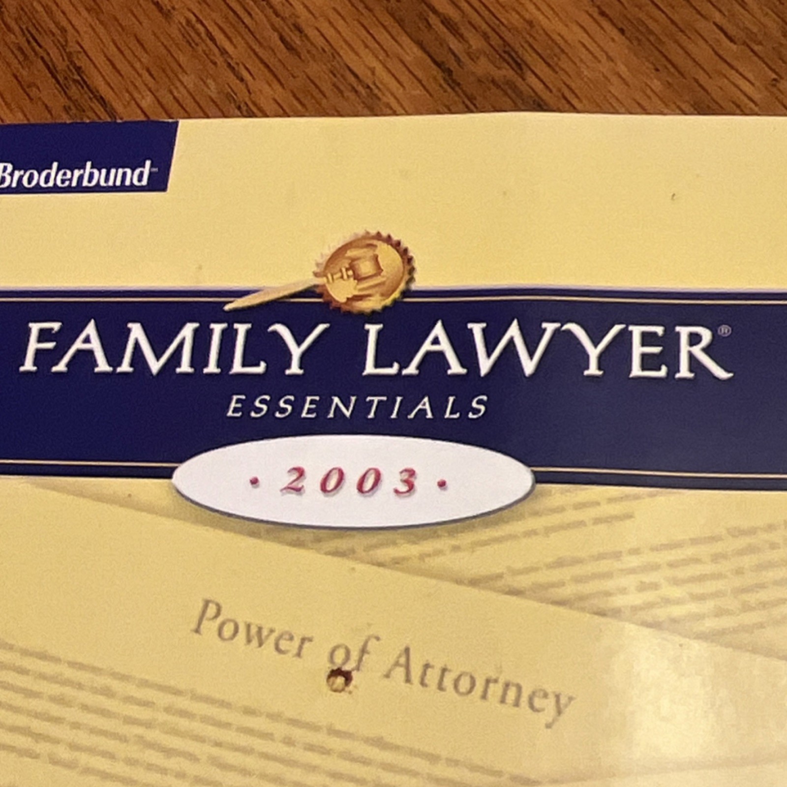 Broderbund Family Lawyer Essentials 2003 Home Legal Software D08-FAMLAW2003