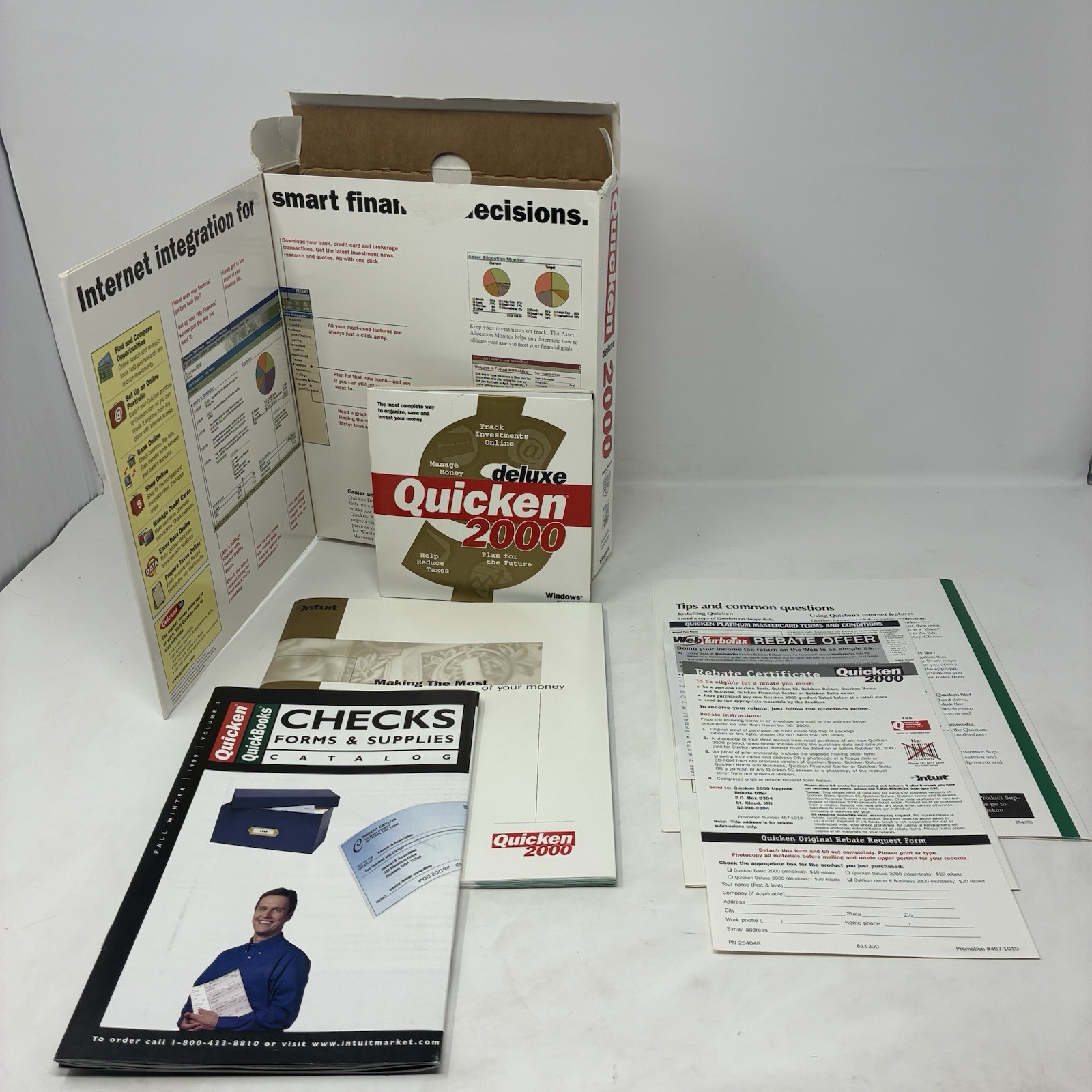 Deluxe Quicken 2000 Personal Financial Software Win 95 98 NT 4 Full Retail Box