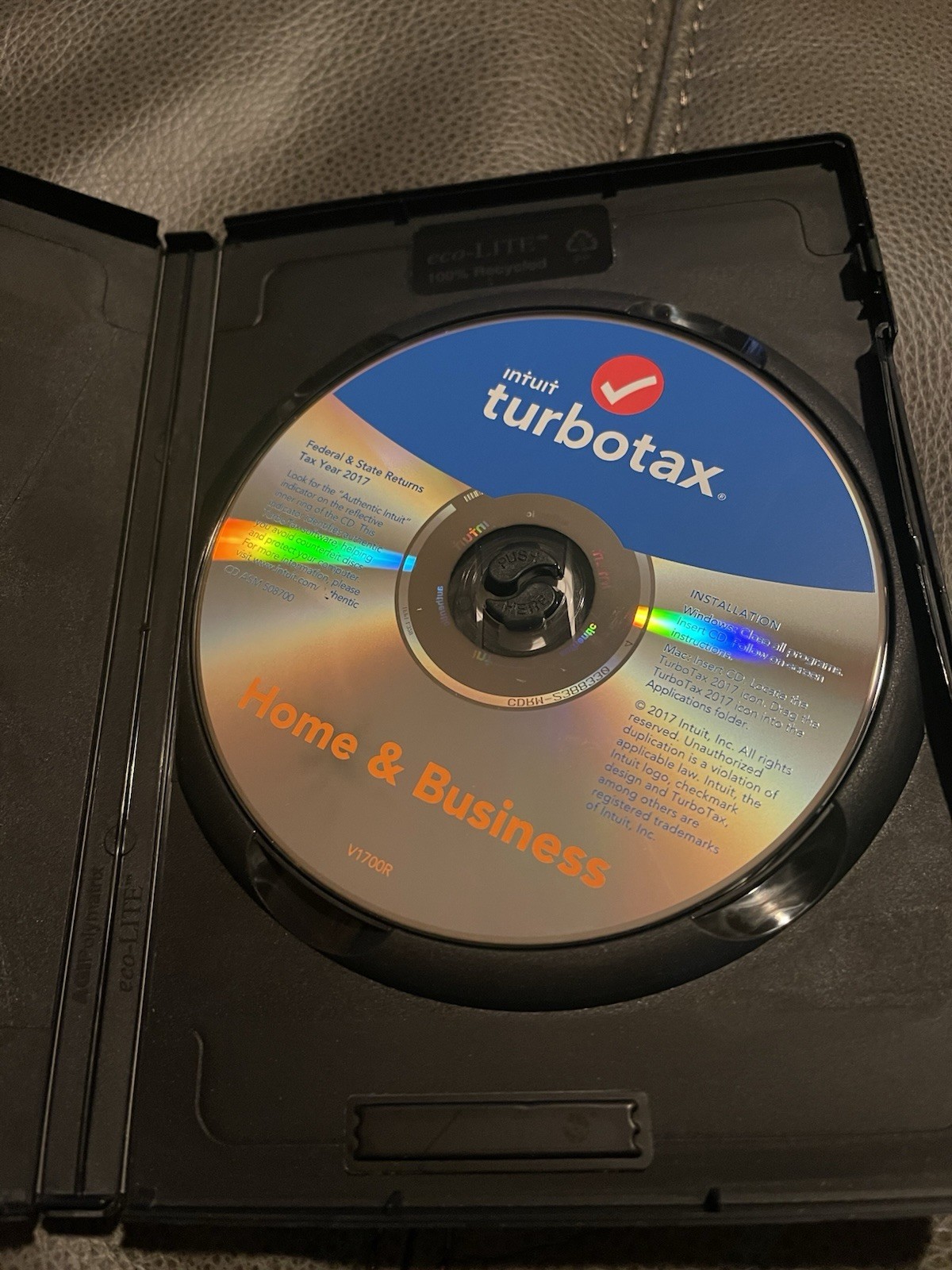 2017 Intuit TurboTax Home & Business Tax Preparation CD Windows/Mac
