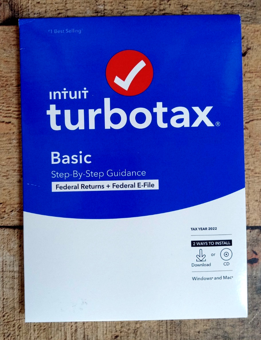2022 intuit TurboTax Basic PC Mac CD Download Federal Returns + Federal E-File