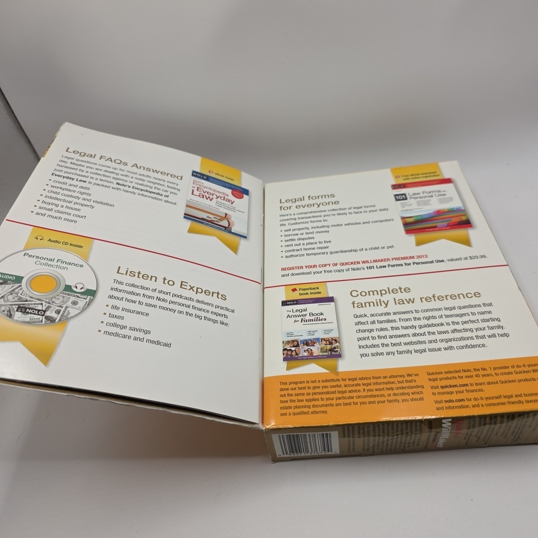 NOLO Quicken Estate Planning Software (Windows XP SP2/Vista/7) 2012