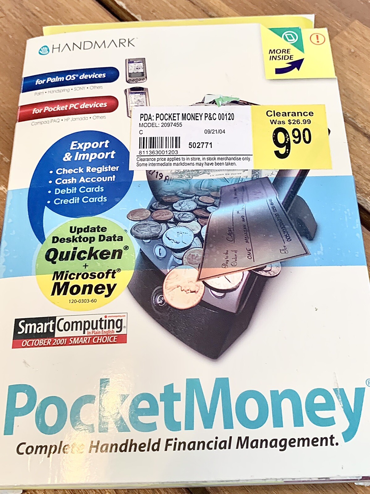 Pocket Money Complete Handheld Financial Management 293784 Complete New