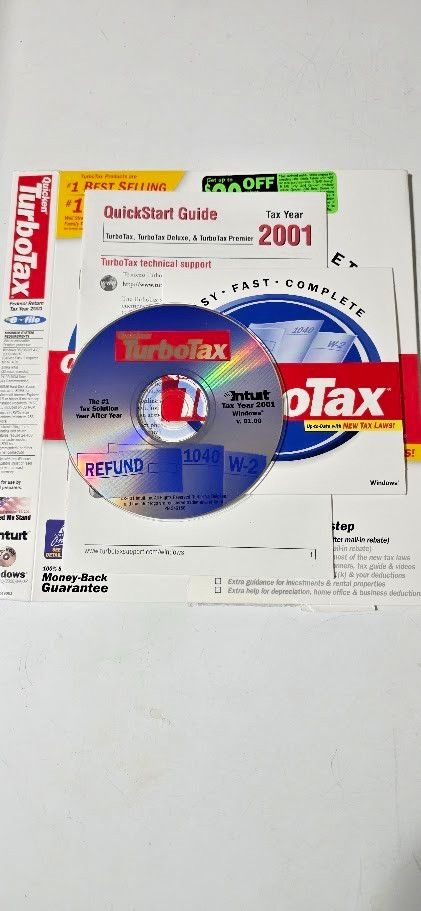 Lot Vintage Quicken TurboTax 1995-2010 (except 1997) Software Programs-15 total