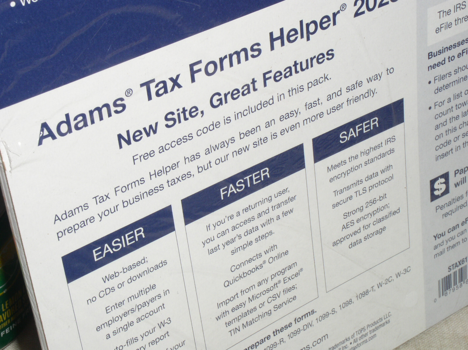 SEALED 2023 ADAMS STAX612-23 W2 TAX KIT FORMS 6-PART W3 12 EMPLOYEES + ENVLOPES