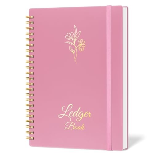 Accounting Ledger Book for Small Business Bookkeeping Medium(8.4″ x 6.1″ ) Pink