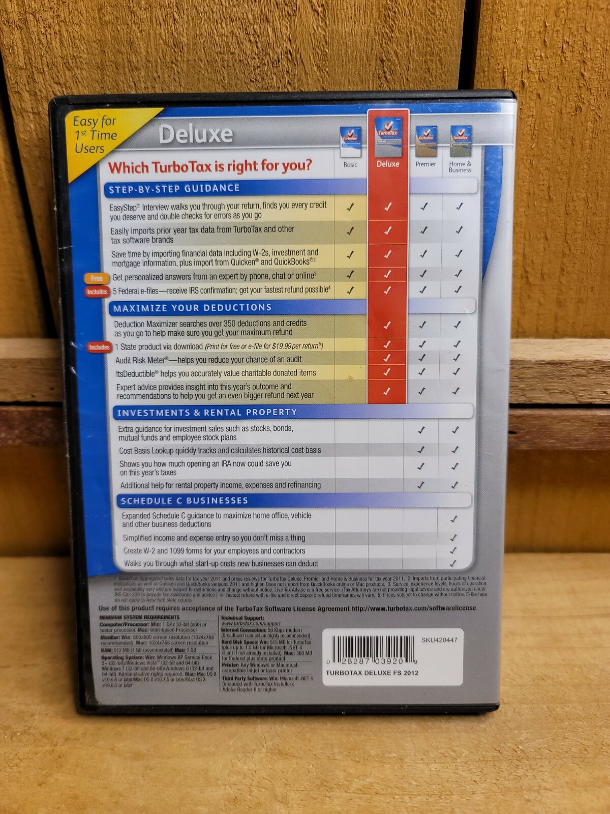 Lot of 2 TurboTax Deluxe 2009 2012 Federal State Returns Disc Federal E-Files
