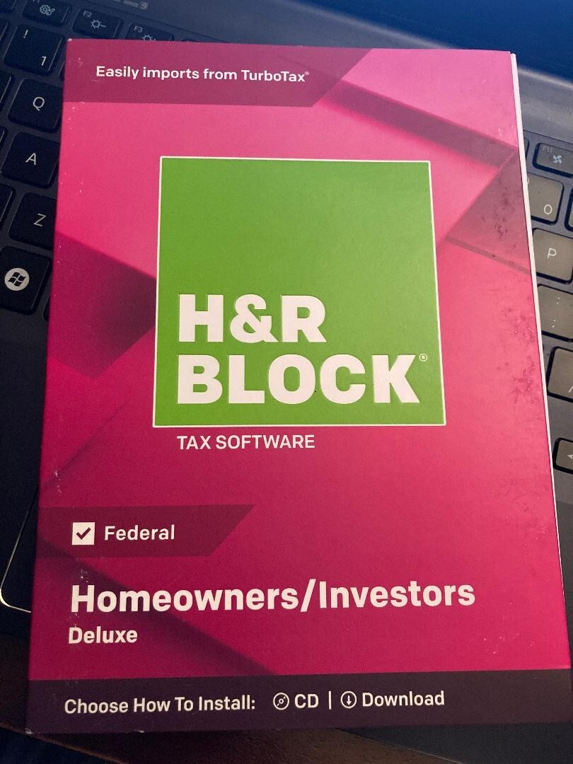 2022 H&R Block turbo DELUXE Federal Tax Cut New sealed CD in the Box!