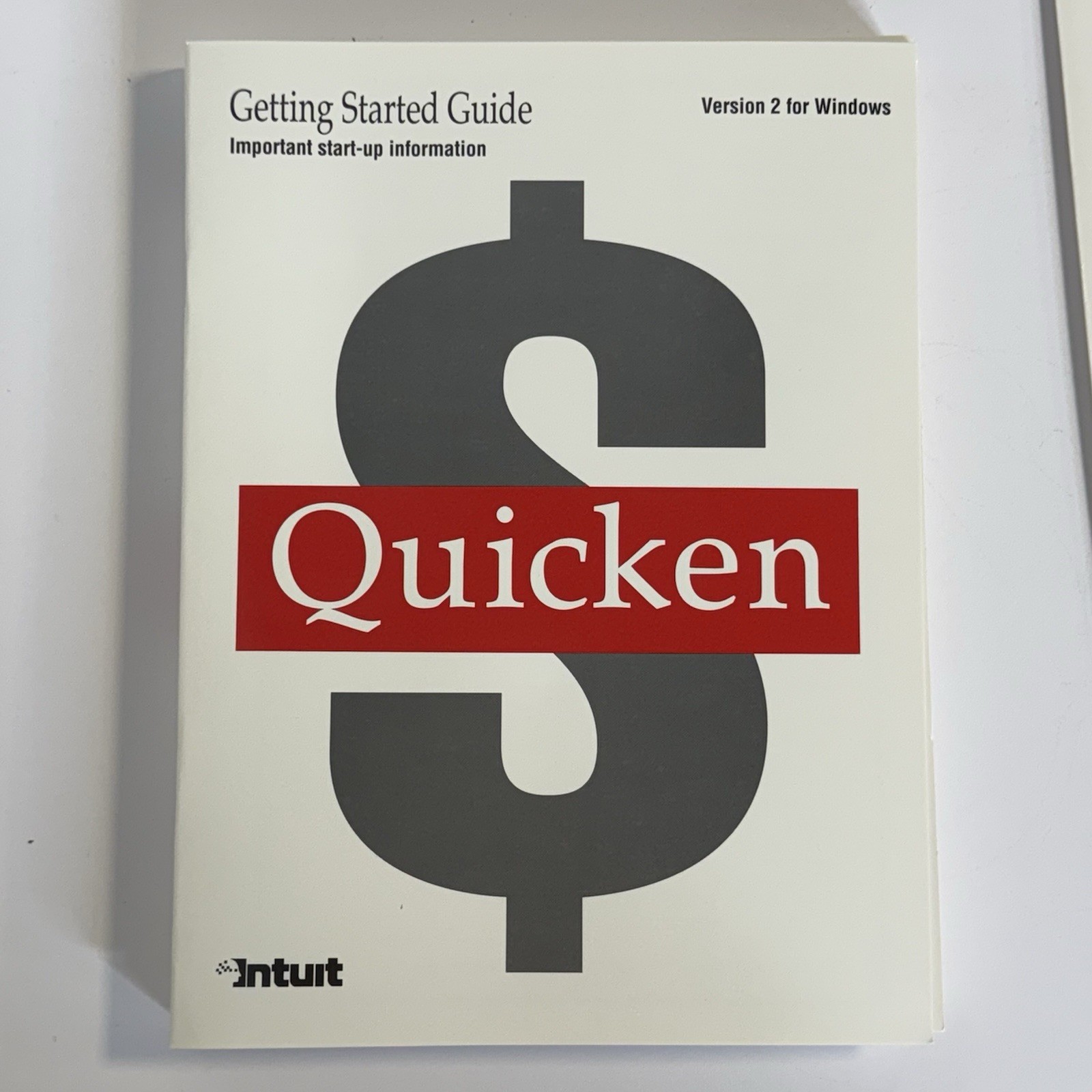 Intuit Quicken 2.0 Windows IBM Personal Finance Software W/ Disks Vintage 1992