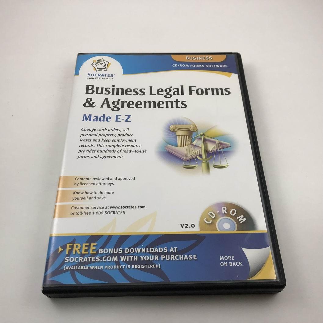Socrates : Business Legal Forms & Agreements Made E-Z V2.0 For WIN 98/2000/XP/7