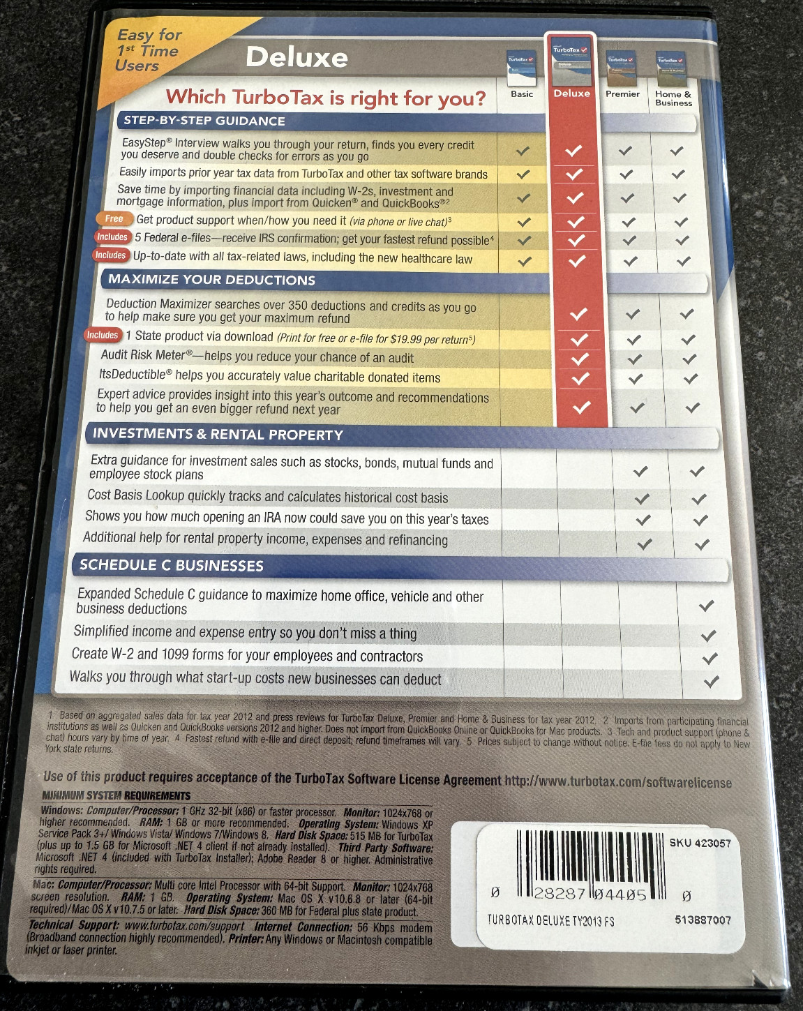 Turbotax Deluxe Federal + State 2010/2011/2012/2013 Used once. Lot of 4