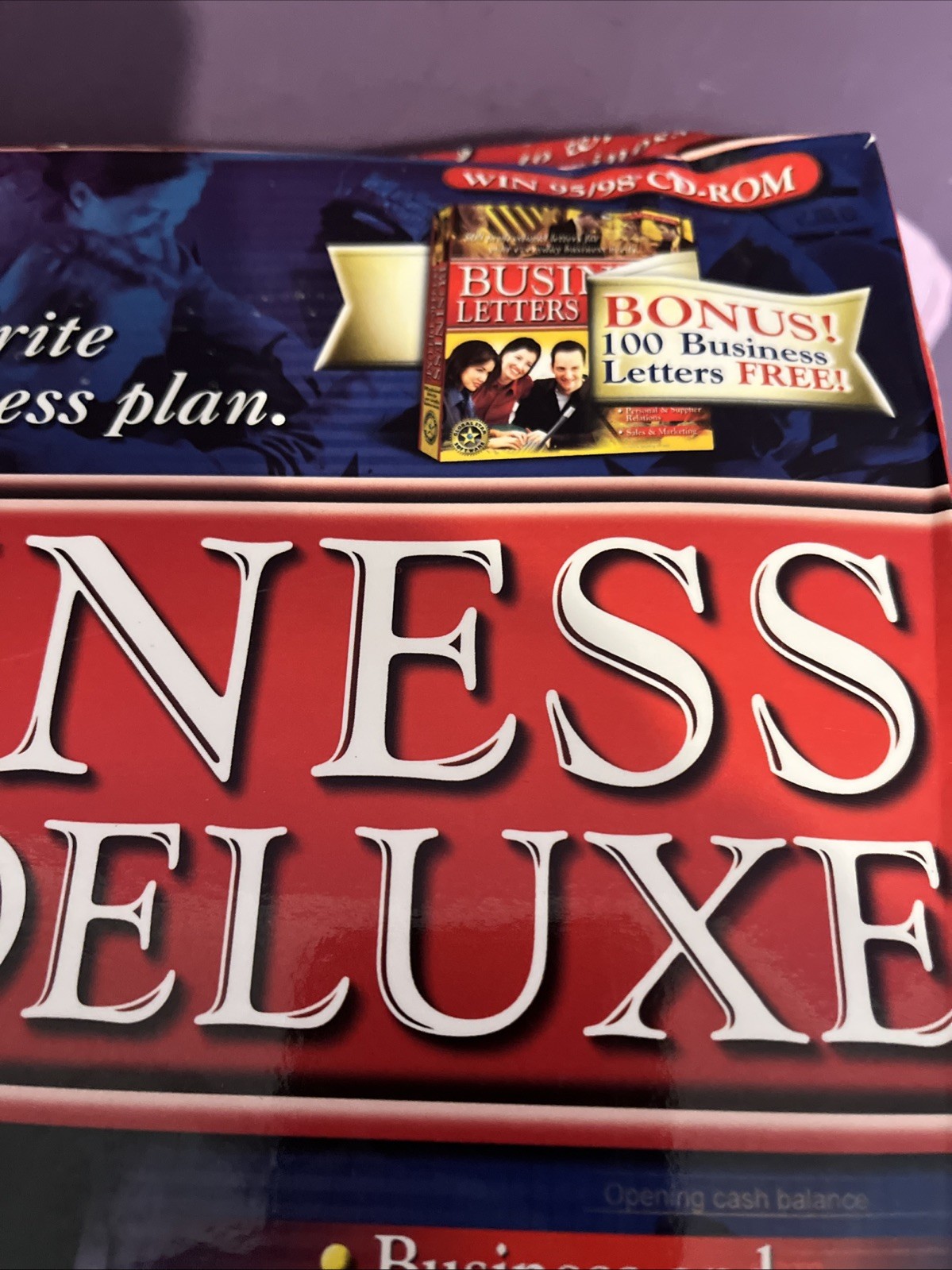 Business Plan Deluxe win 95/98 CD ROM includes Bonus Book Sealed Disc Large Box
