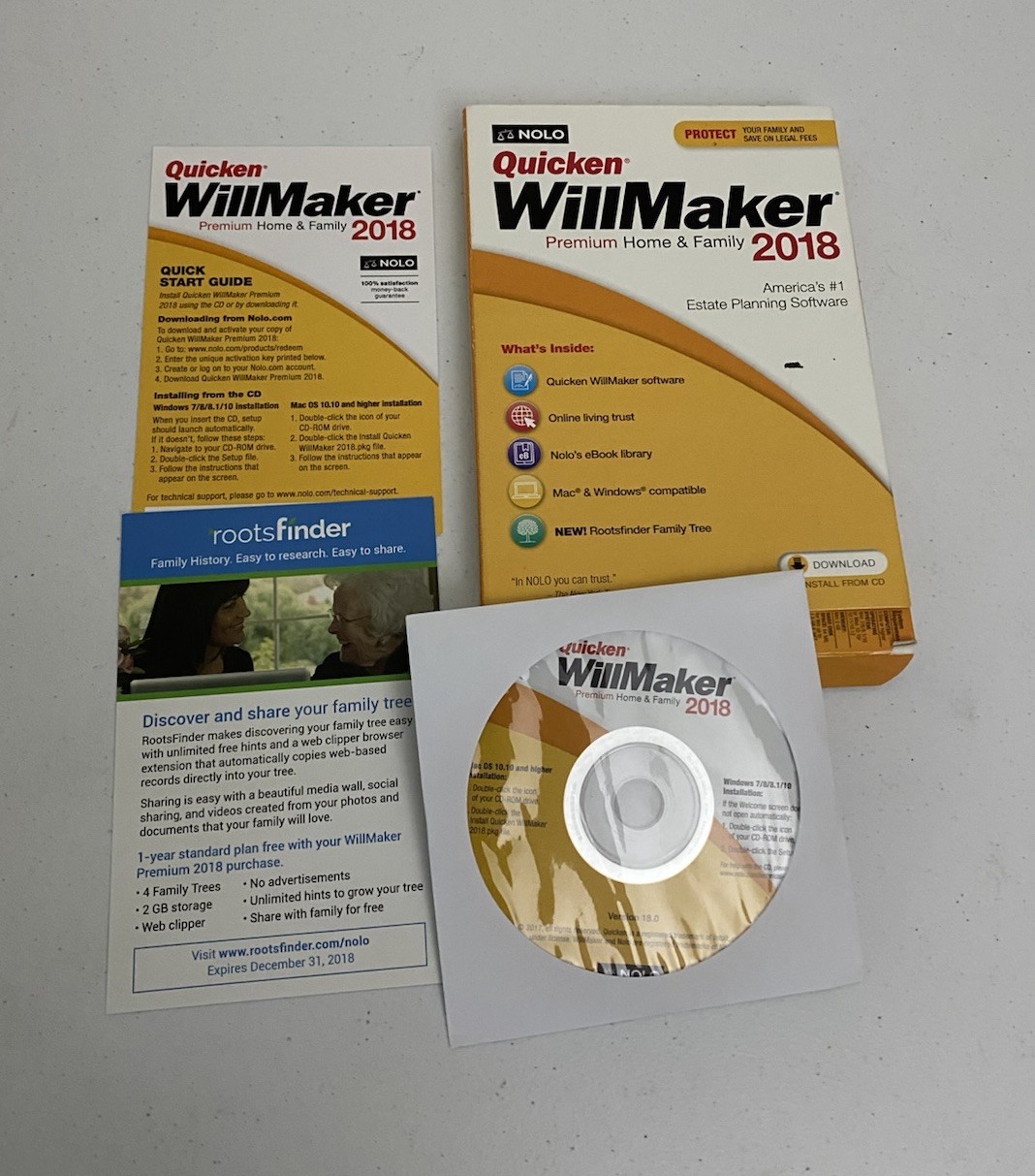 Quicken Premium Home & Family WILLMAKER 2018 PC CD