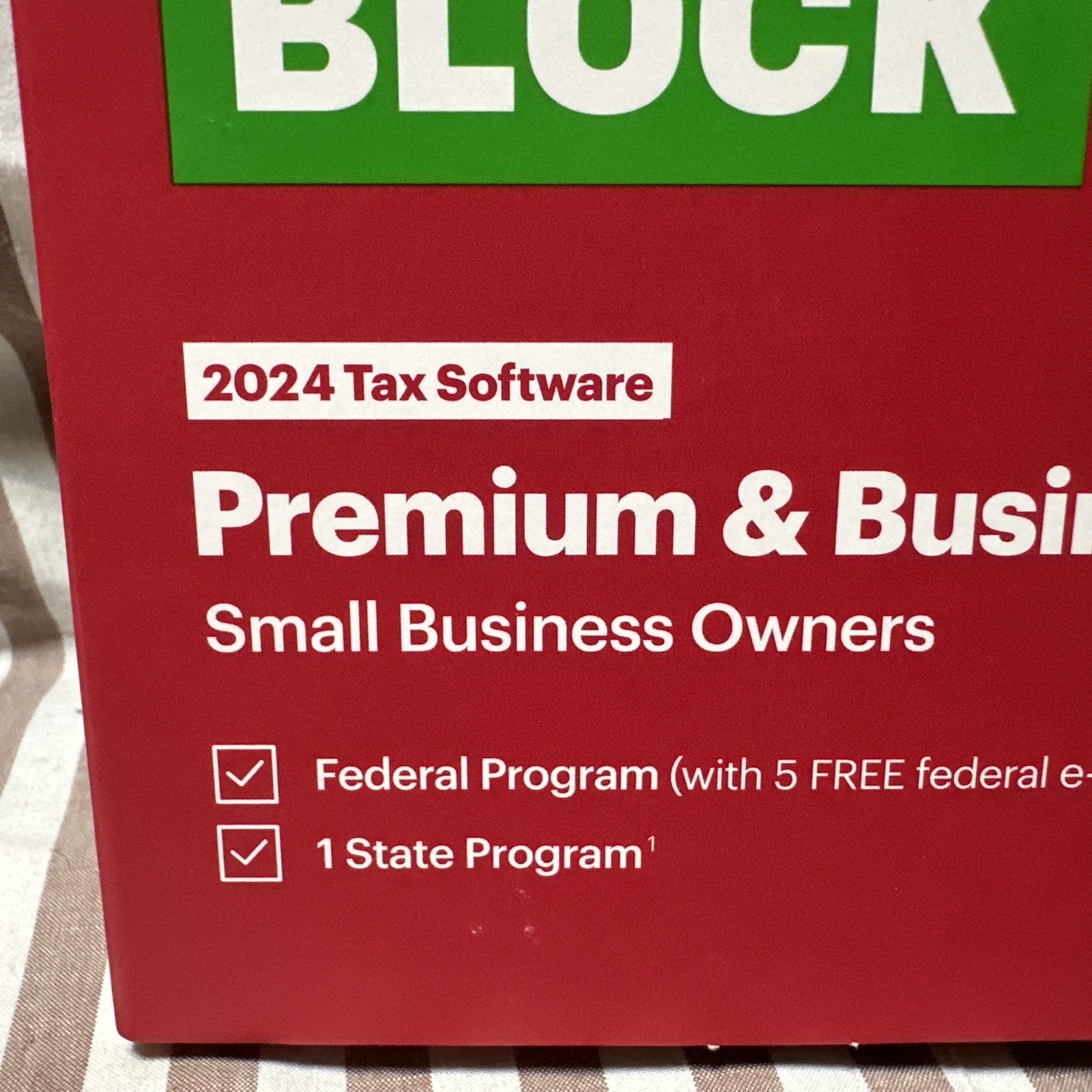 H&R Block Tax Software Premium & Business 2024 [Boxed Key Card] turbotax USA
