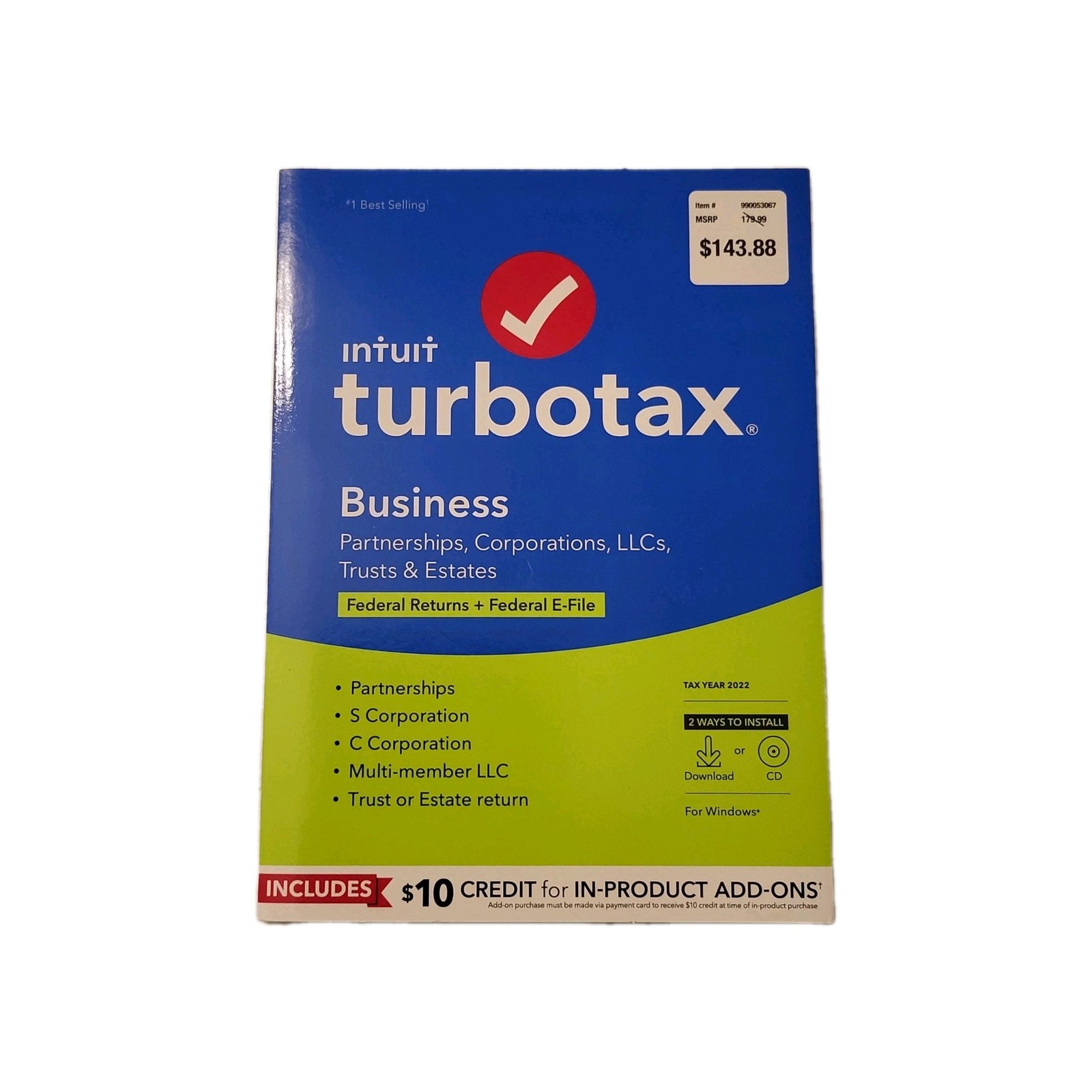 TurboTax Business-Partnerships, Corporations & LLC’s for tax year 2022 NEW