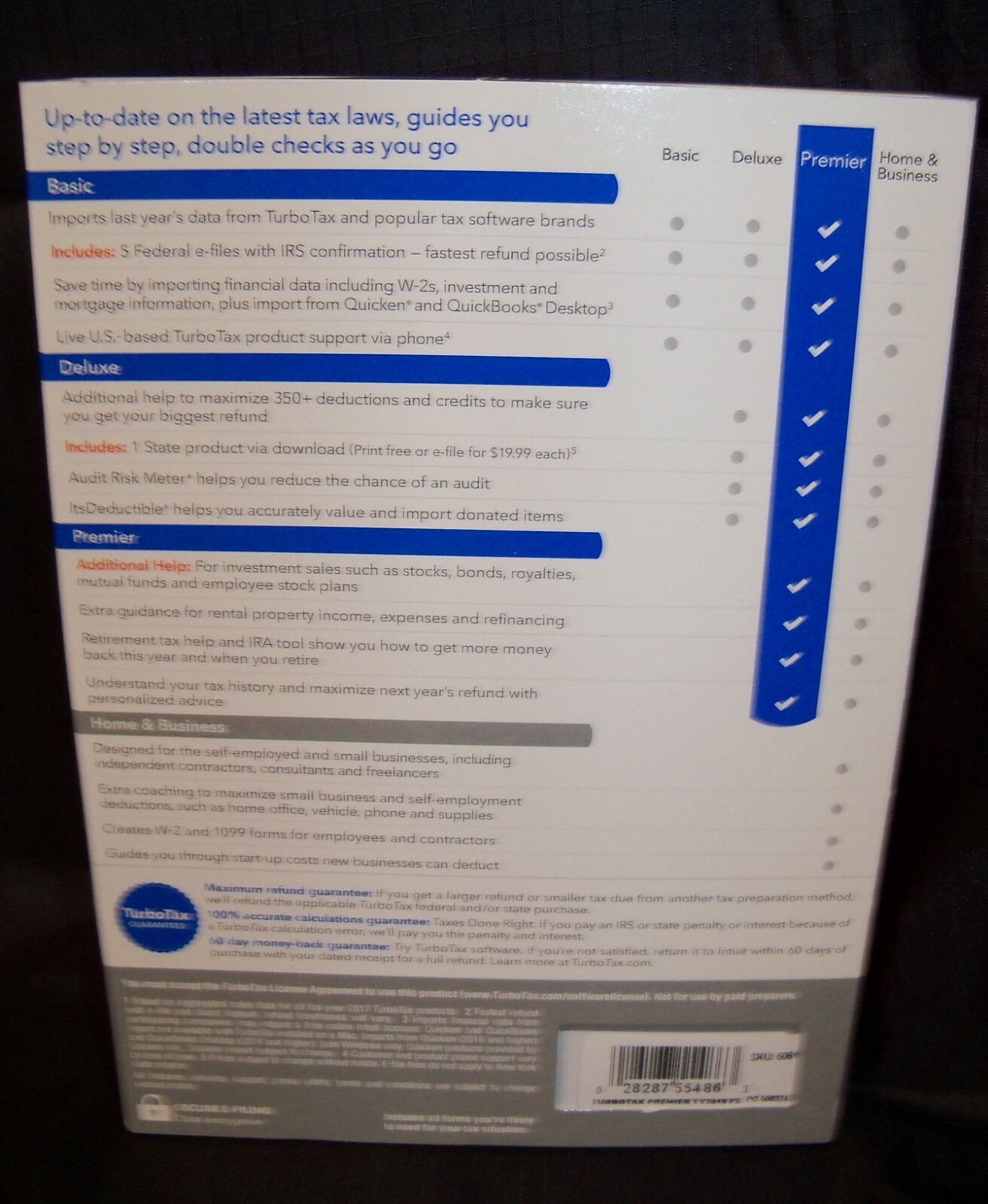 2018 TurboTax Premier 2018 Federal + E-File State Window / Mac Sealed New ‼️ New