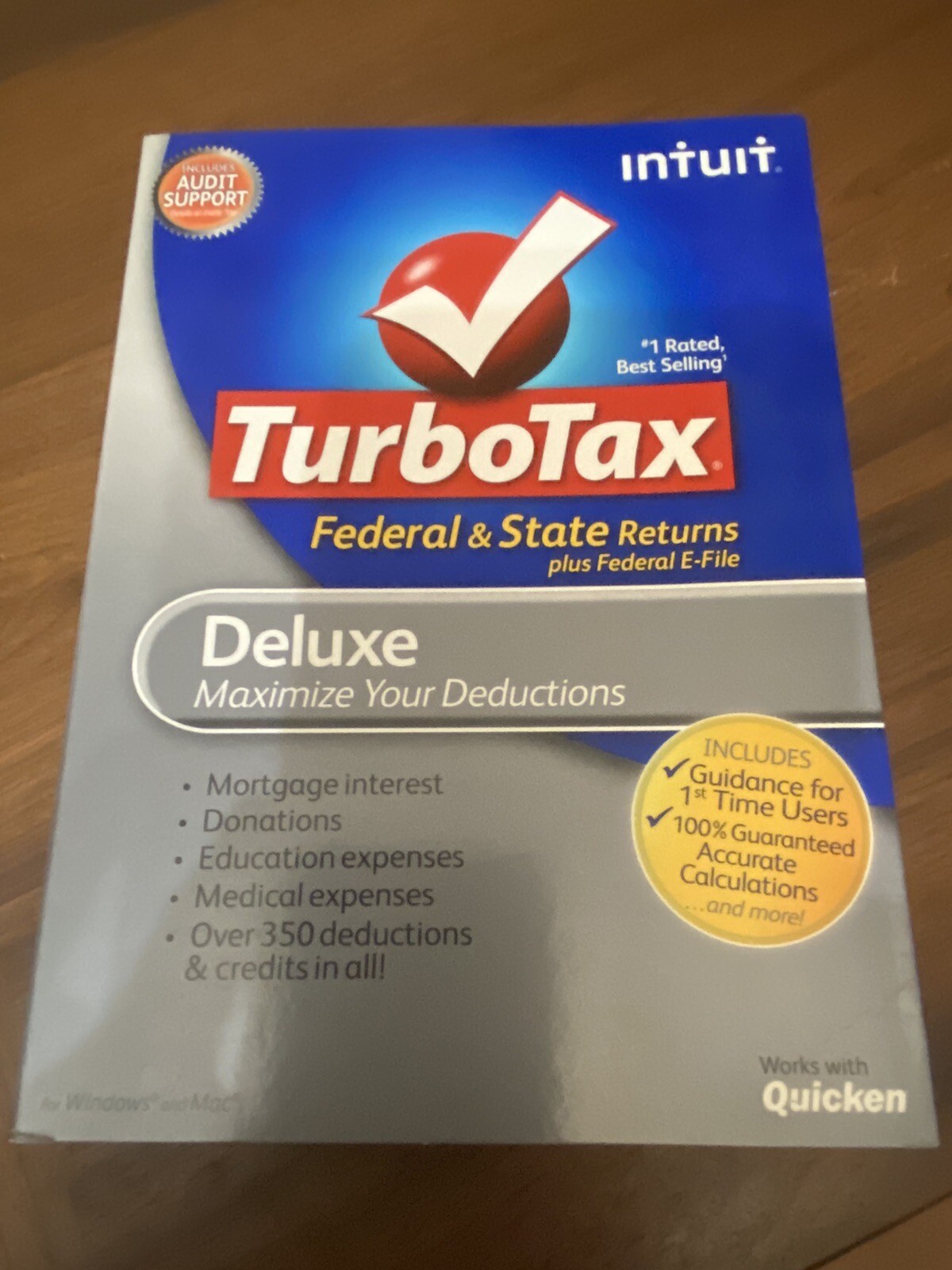Turbotax 2012 Deluxe Federal and State + Federal E-file