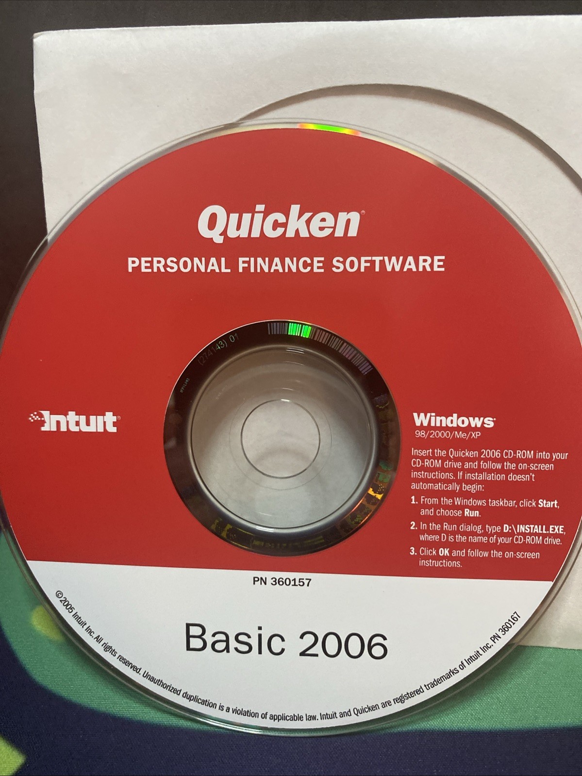 Quicken 2006 Personal Finance Software for PC Disc Only C3