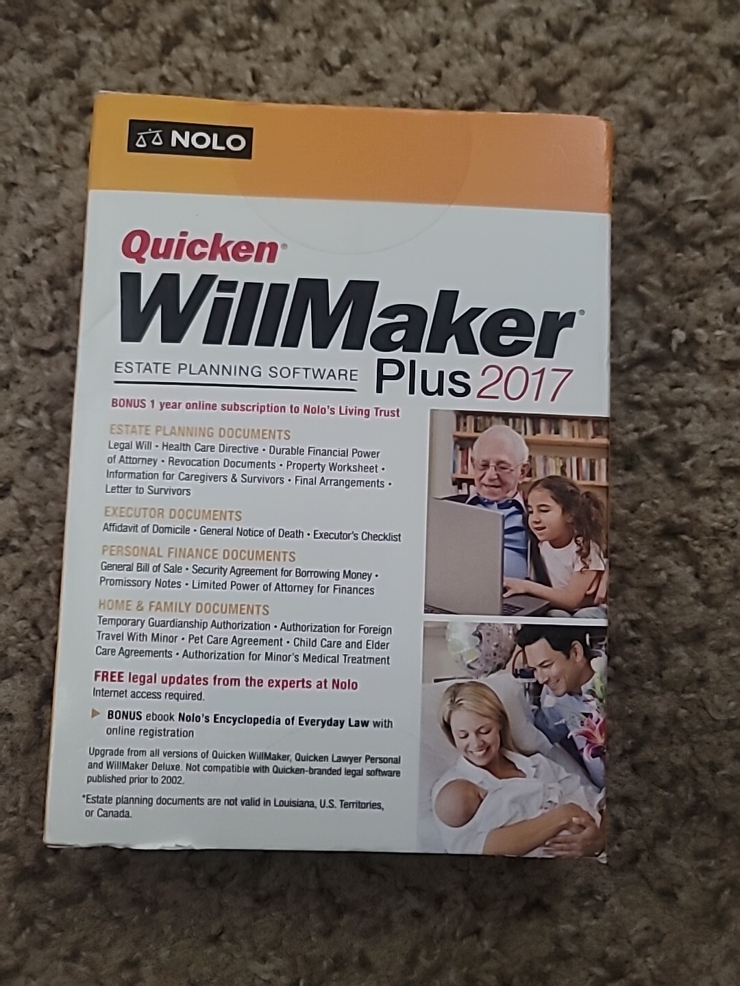 Quicken Willmaker Plus 2017 Sealed P C Software