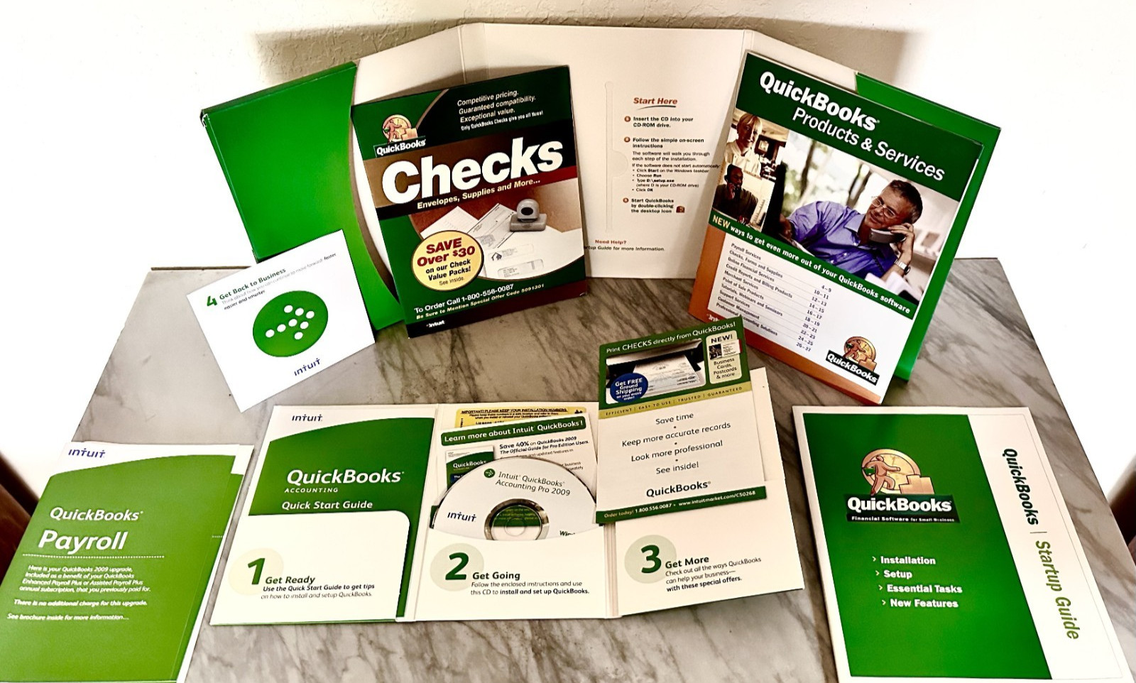 QUICKBOOKS 2009 SOFTWARE INTUIT® SMALL BUSINESS PAYROLL CHECKS with License Key!