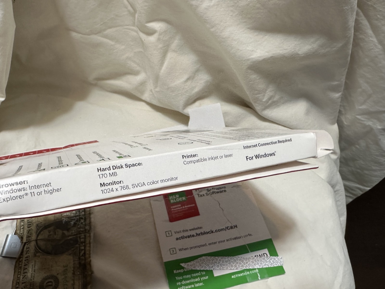 Open Box Key Card H&R Block Tax Software Premium Business 2021 PC Turbotax USA