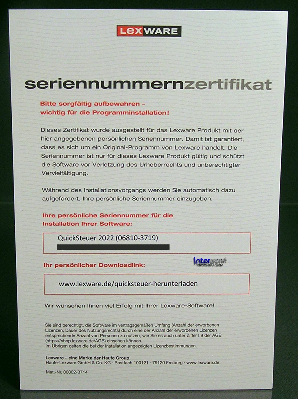 Lexware QuickSteuer 2022 Vollversion Box, CD, Handbuch (PDF) Steuerjahr 2021 NEU