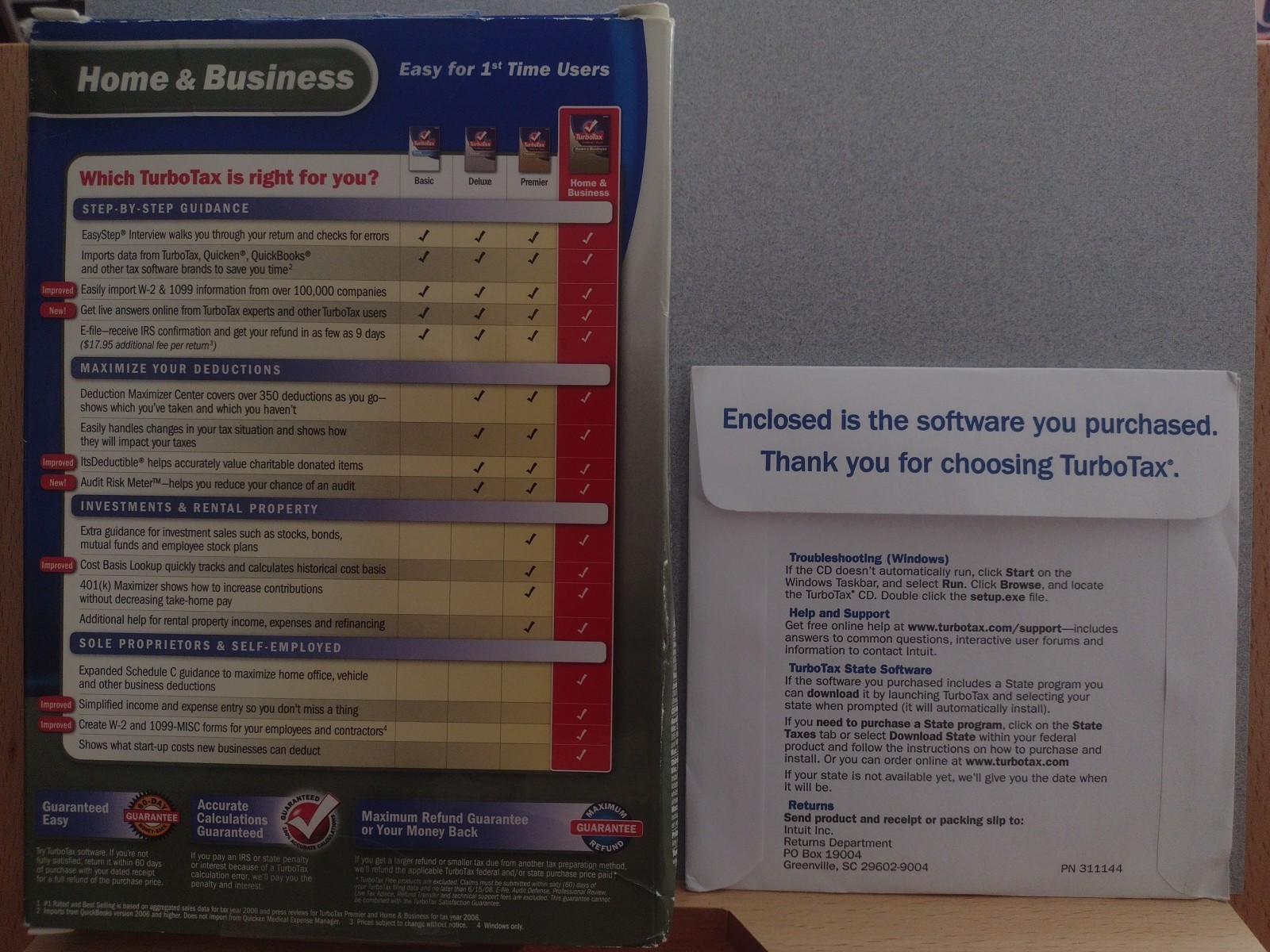 2007 TurboTax Home and Business CD Windows/Mac