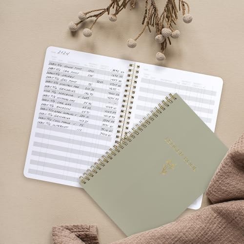 Easy to Use Accounting Ledger Book – The Perfect Expense Tracker Sage Green