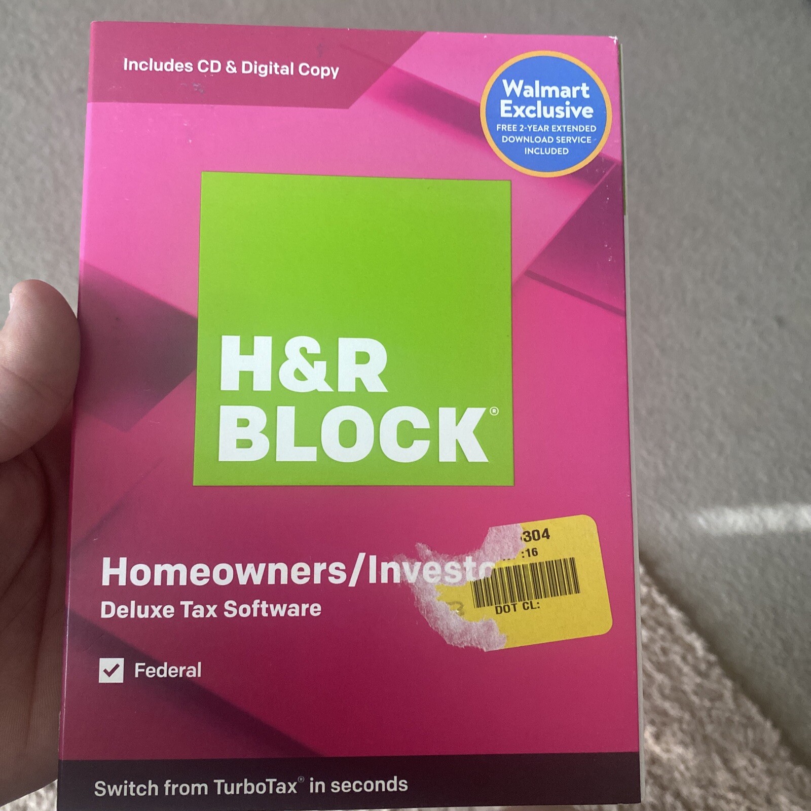 H&R Block Home Owner / Investors Deluxe Tax Software 2019, Sealed, Windows, Mac