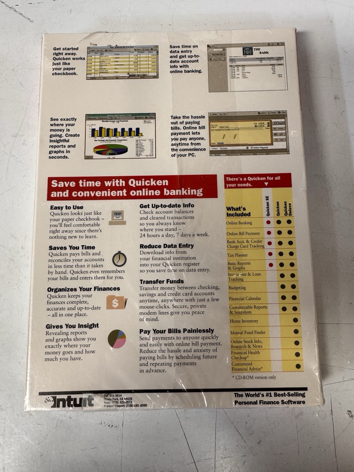 Quicken Starter Edition CD Rom And 3.5” Floppy Brand New Sealed Windows 95 & 3.1