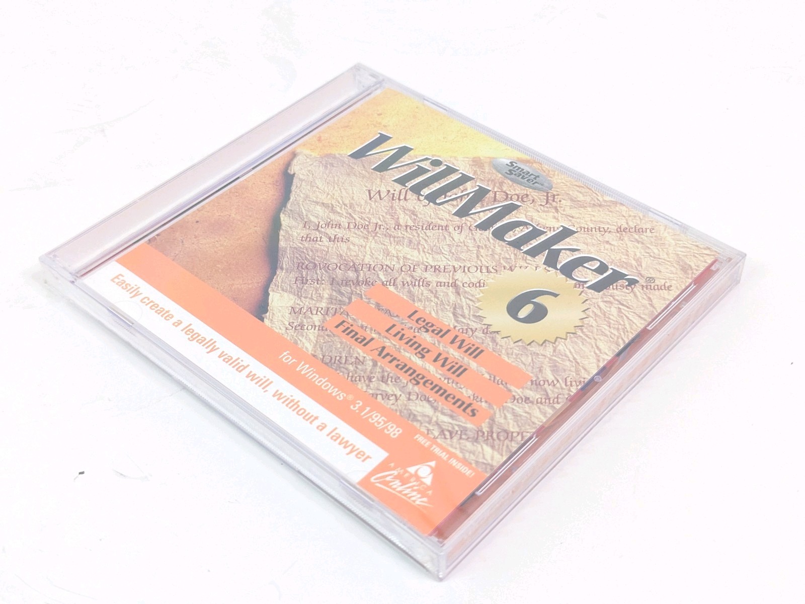 Willmaker 6 CD Legal Will Living Will Final Arrangements Win 3.1/95/98 1998 New