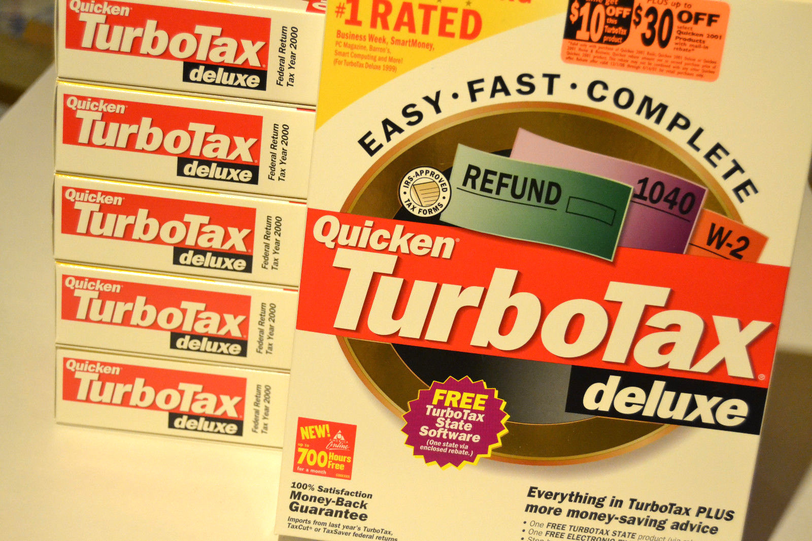 2000 TurboTax Deluxe Federal Turbo Tax New sealed CD in Retail BOX!