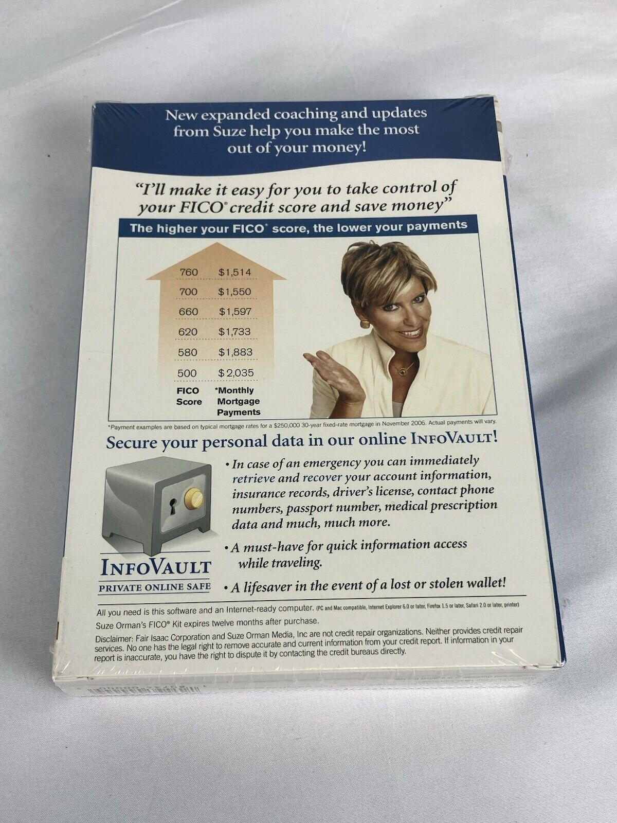Suze Orman’s FICO Kit (2007, CD-ROM, Platinum Version) Brand New, Sealed