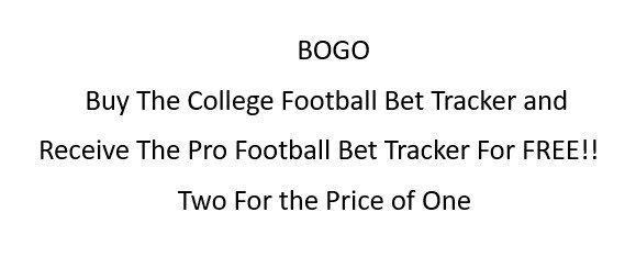 College Football Bet Tracker, Excel Spreadsheet PC or Android BOGO See Descript.