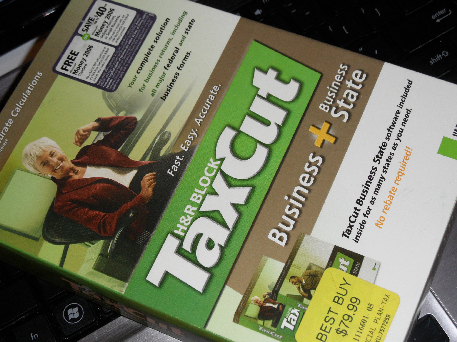 2005 TaxCut H&R Block BUSINESS turbo Tax Cut Factory New sealed CD!