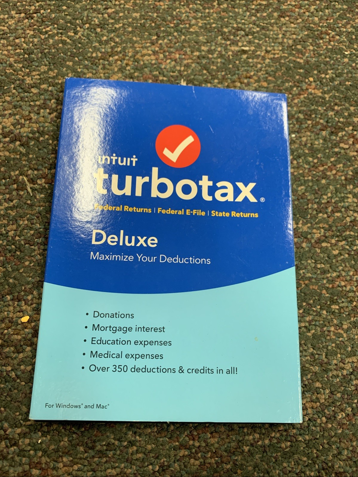 Intuit TurboTax Deluxe 2018 Federal + State CD