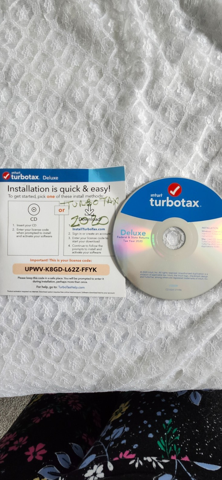 INTUIT TURBO TAX DELUXE FOR 2020