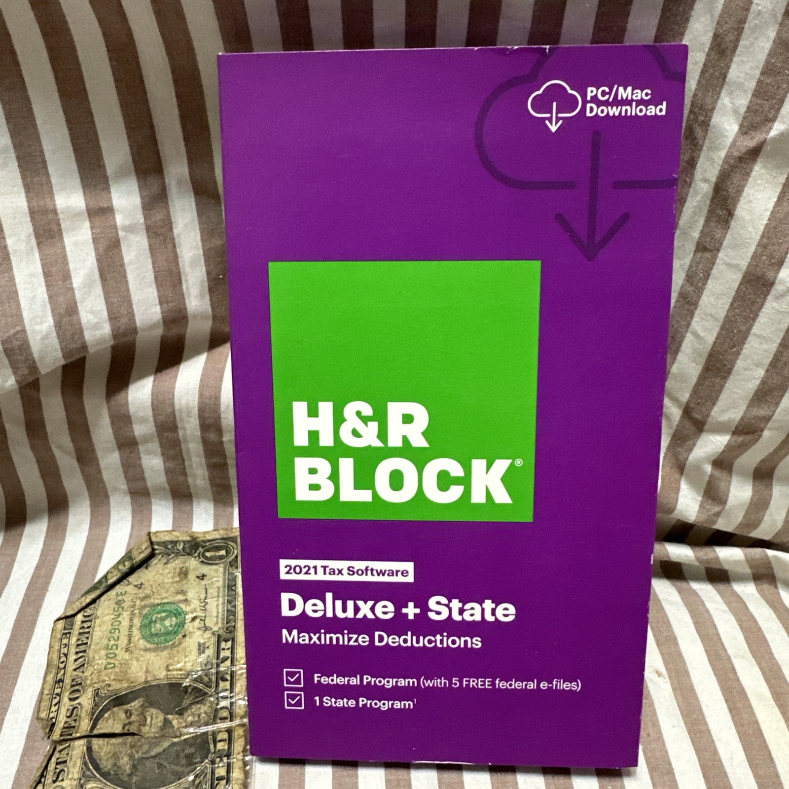 2021 H&R Block Tax Software Deluxe + State 2021 Windows / Mac OS Turbotax 2021
