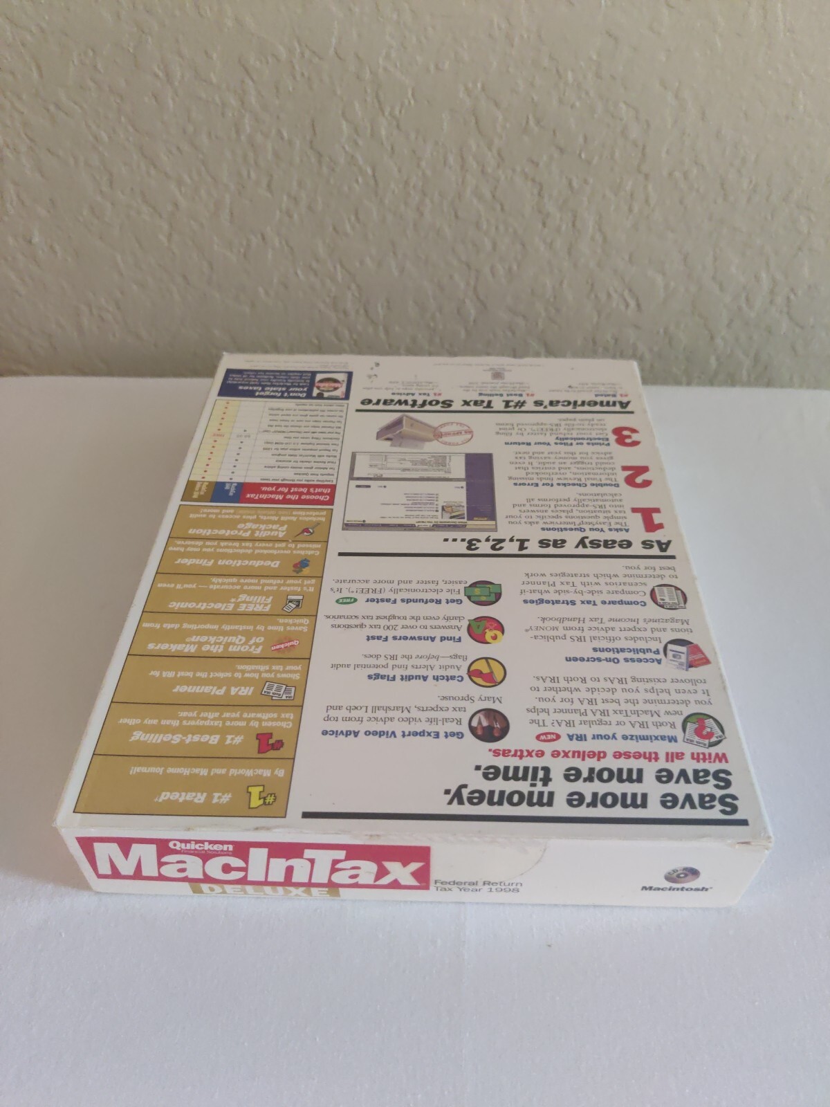 Quicken MacInTax Deluxe Complete Software Federal Return Year 1998 New Sealed