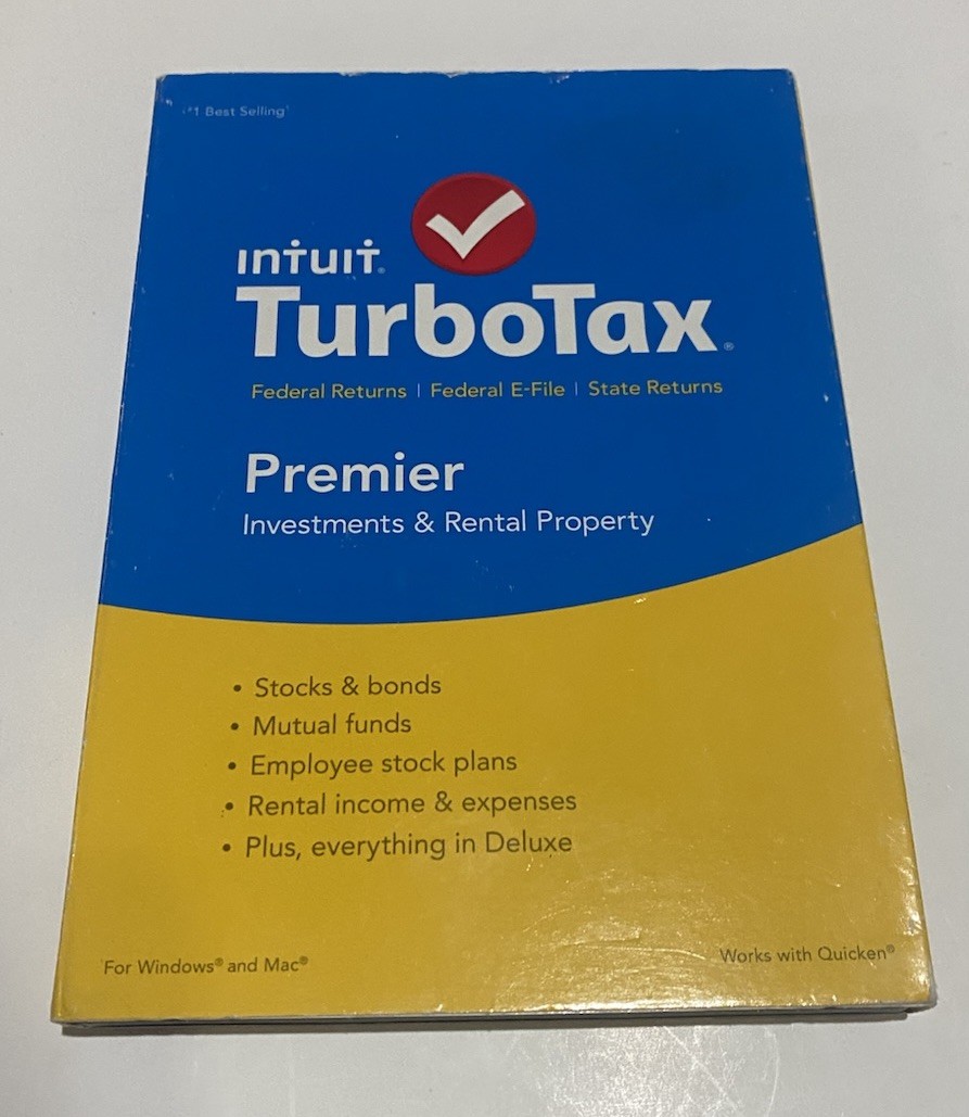 Intuit TurboTax Premier Federal E-File, State 2015 Taxes PC Mac [NEW, SEALED]