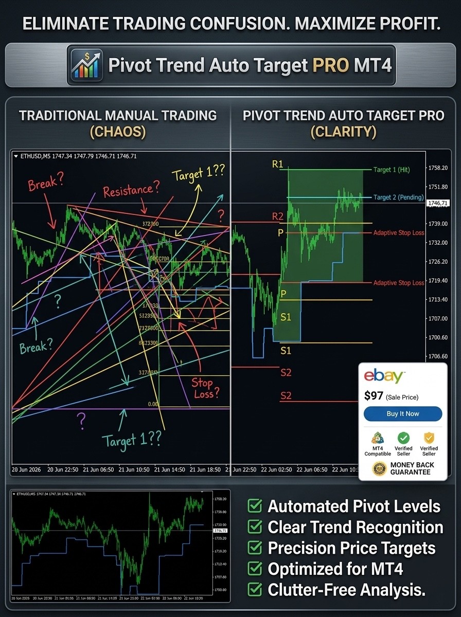 Pivot Trend Pro – Auto Target Indikator für MetaTrader 4 (MT4)