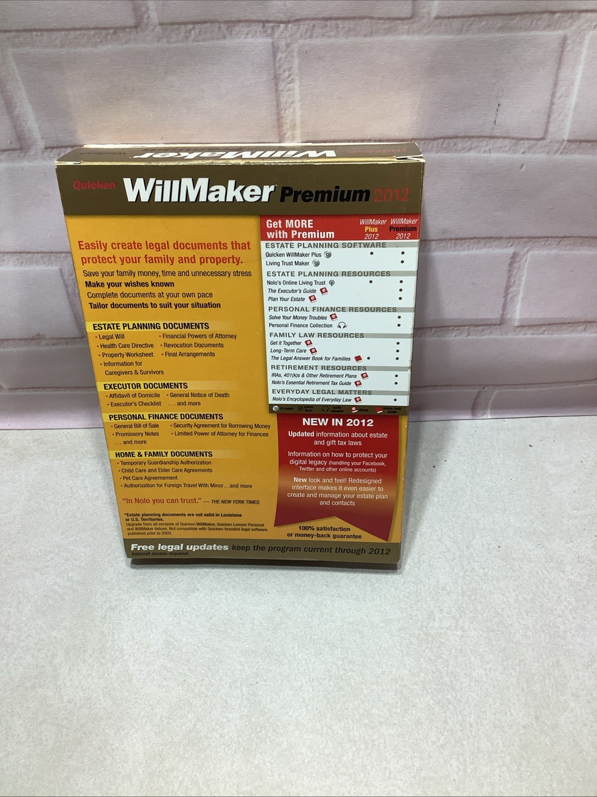 NOLO Quicken Estate Planning Software (Windows XP SP2/Vista/7) 2012
