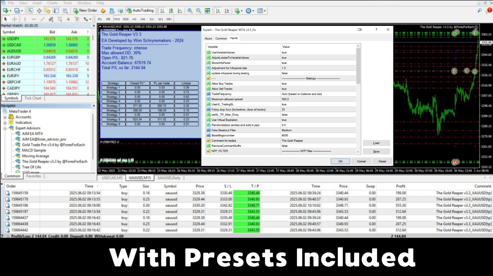 v4.3 Gold Reaper EA + Source Code Metatrader MT5 Trading Robot MQL5 unlimited