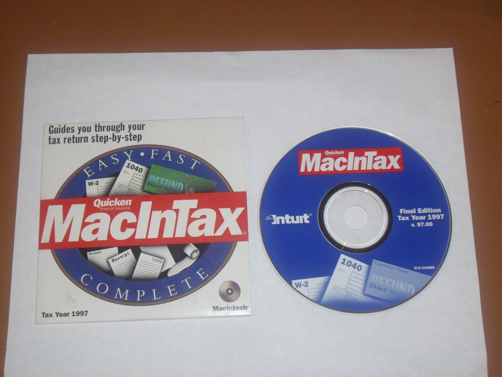 Quicken MacInTax 1997 Tax Year For Mac OS 7.6 to 9.x