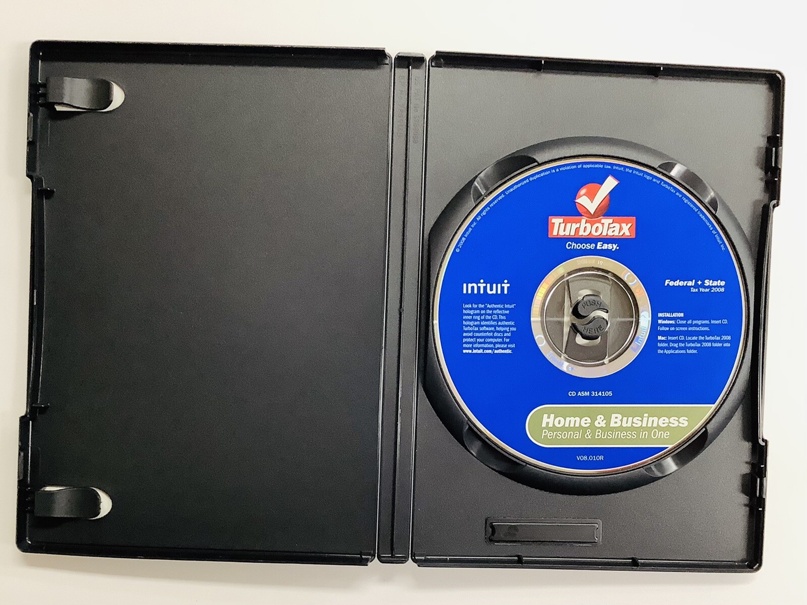 Turbotax 2008 Home & Business in One With State (Wind/Mac) FREE SHIPPING (LN)