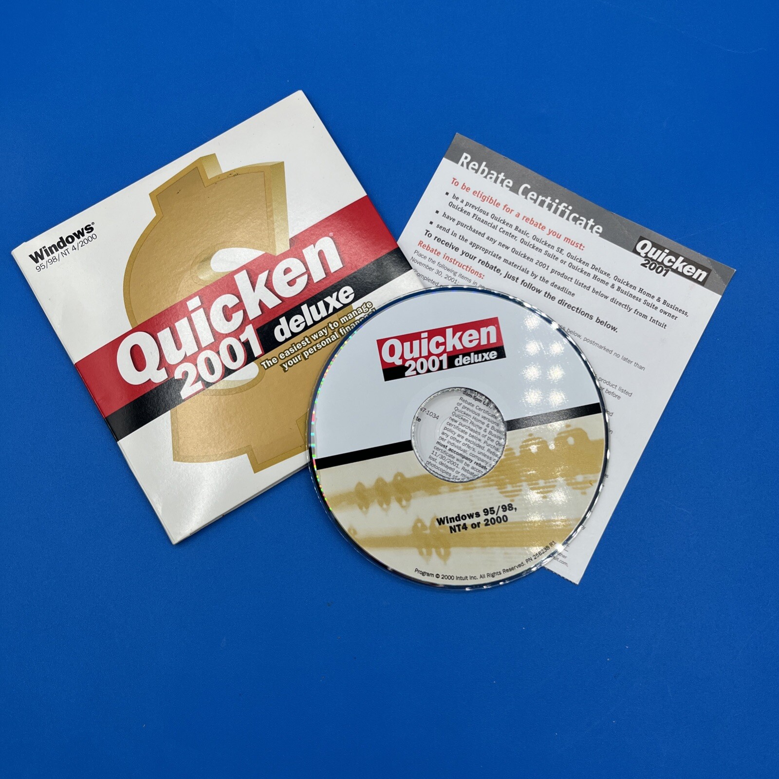 Intuit Quicken Deluxe 2001 for Windows ’95/’98/NT4/’00