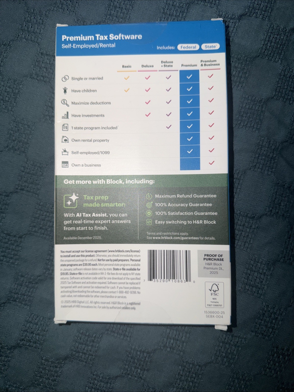2025 H&R Block Tax Software: Basic, Deluxe, Premium, Business Software Keys