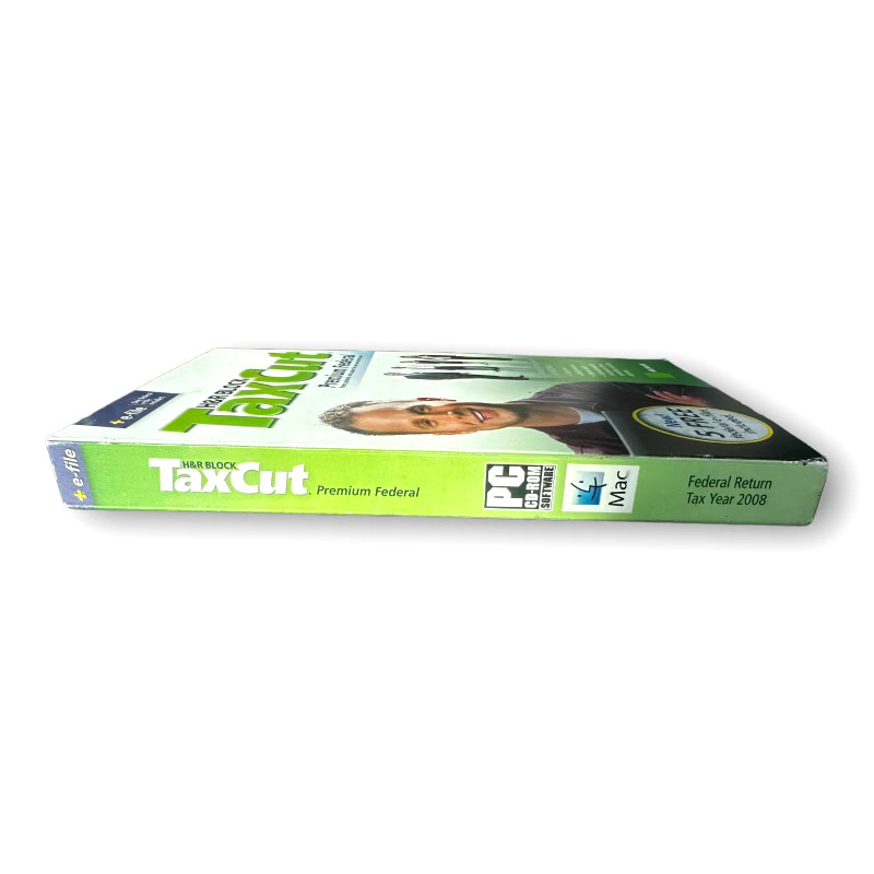 H&R Block Taxcut Premium Federal 2008 For WINDOWS & MAC NEW SEALED